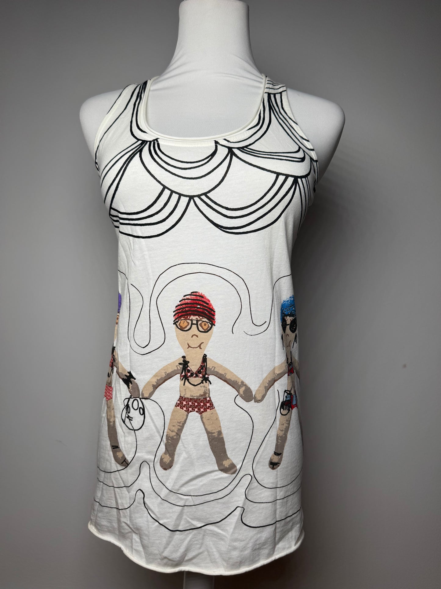 Vintage Marni Top White Black 38/M