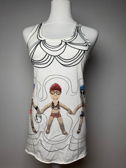 Vintage Marni Top White Black 38/M