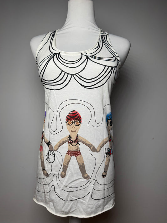 Vintage Marni Top White Black 38/M