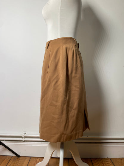 Vintage Dior Wool Skirt Tan M