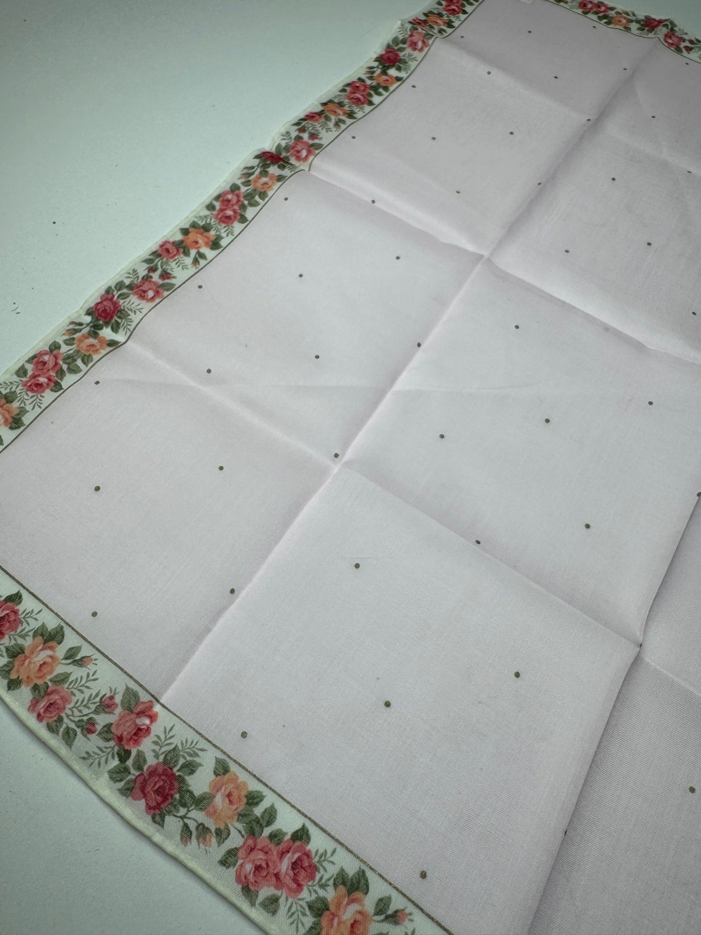 Vintage Dior Floral Scarf pink