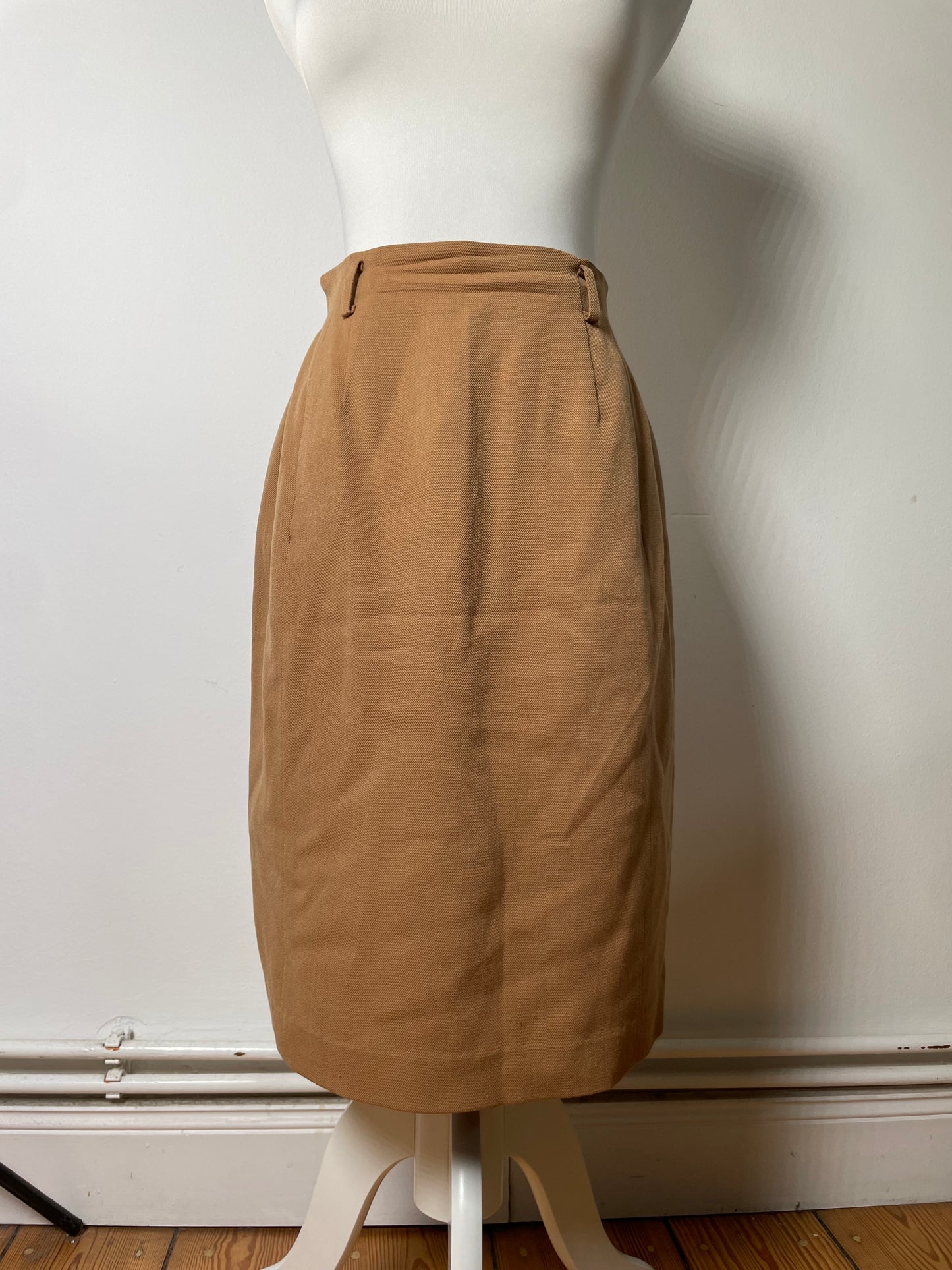 Vintage Dior Wool Skirt Tan M