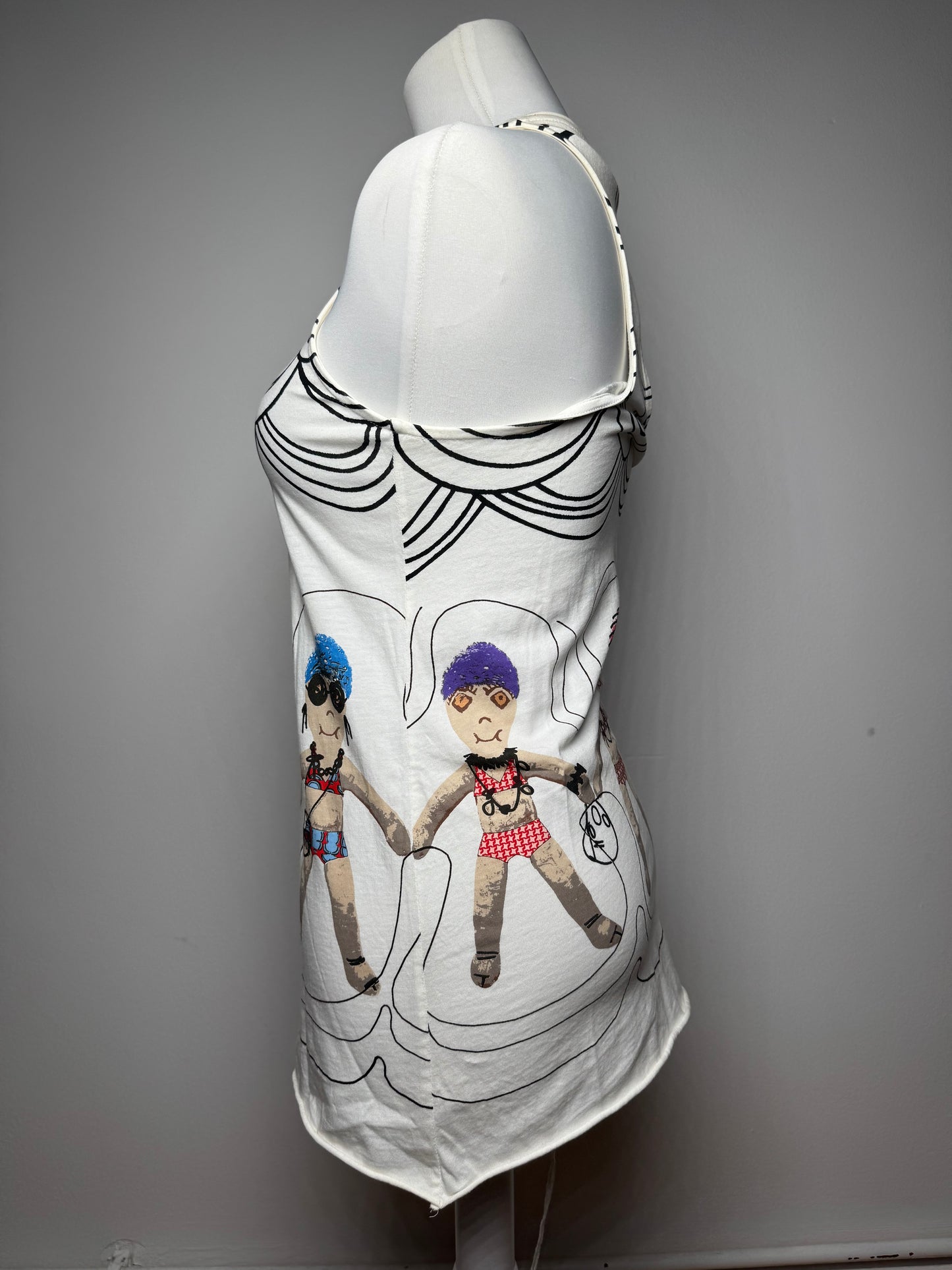 Vintage Marni Top White Black 38/M