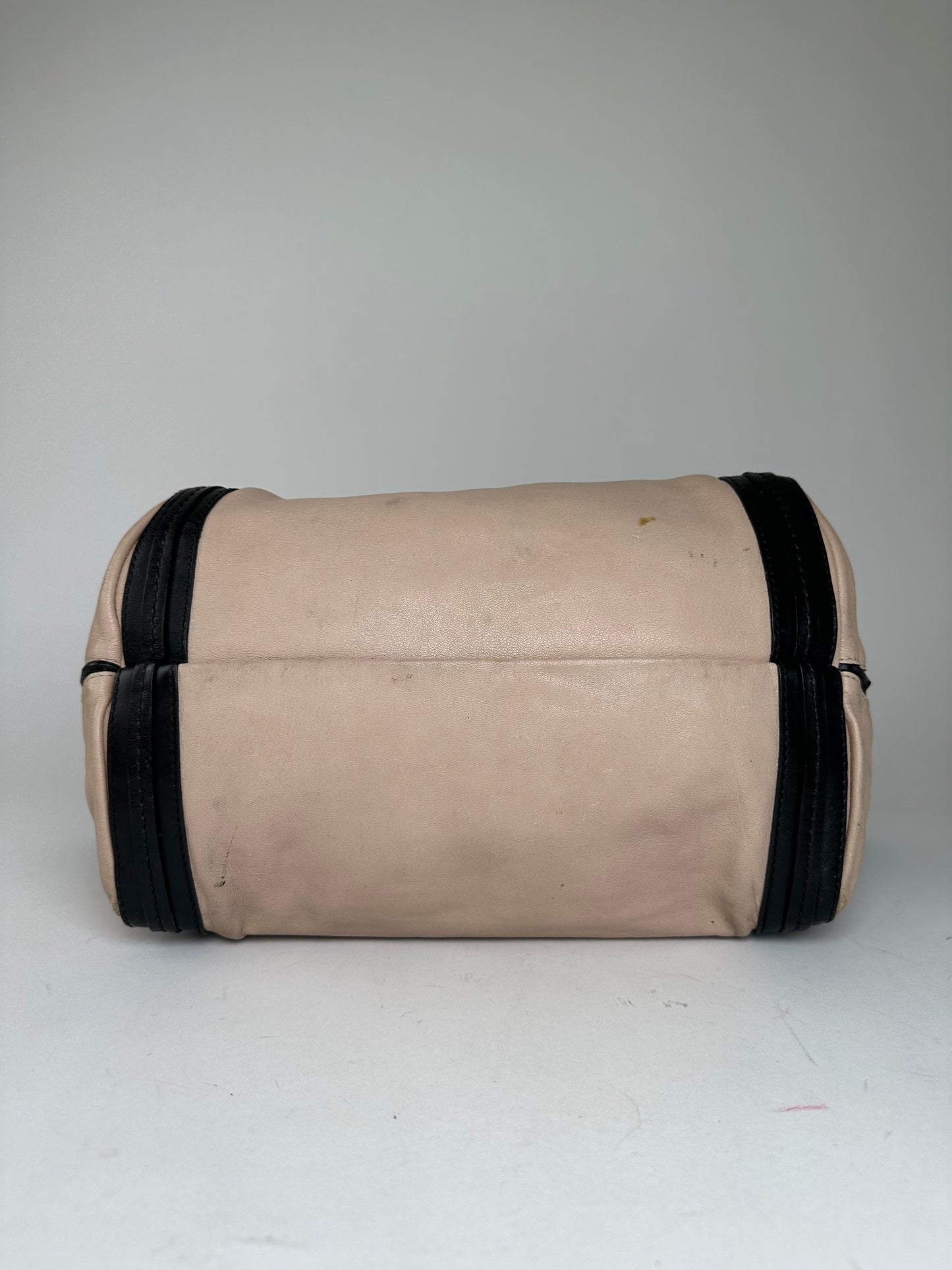 Vintage Chloe Leather Tote Bag Nude Black