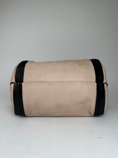Vintage Chloe Leather Tote Bag Nude Black
