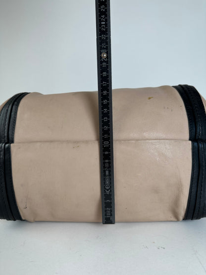 Vintage Chloe Leather Tote Bag Nude Black