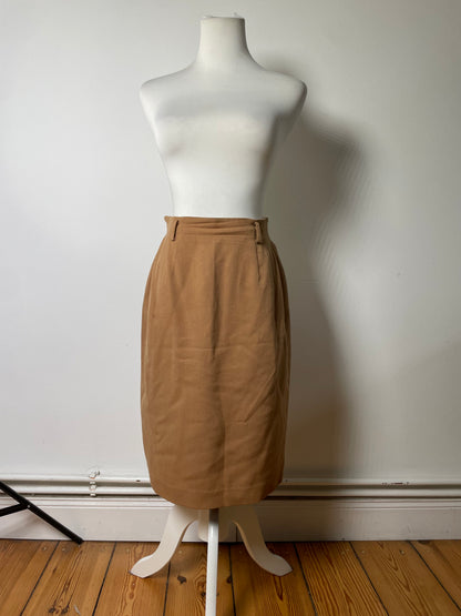 Vintage Dior Wool Skirt Tan M