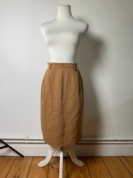 Vintage Dior Wool Skirt Tan M