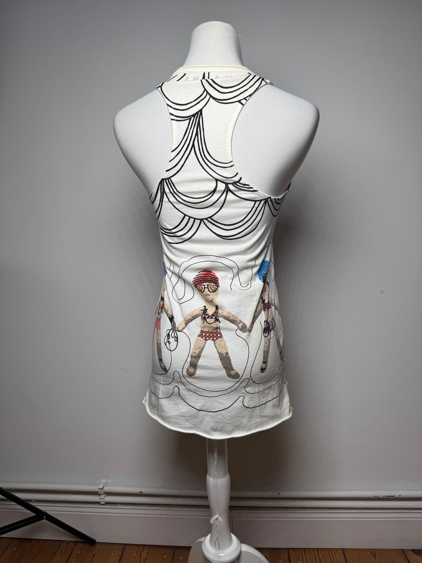 Vintage Marni Top White Black 38/M