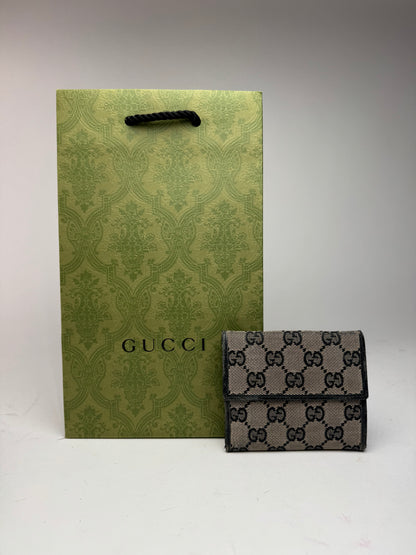 Vintage Gucci Monogram wallet black brown