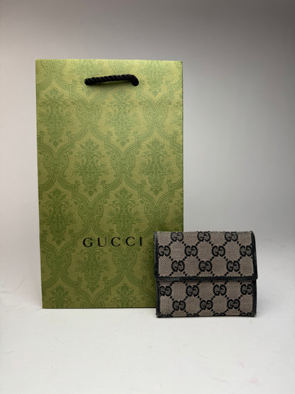 Vintage Gucci Monogram wallet black brown