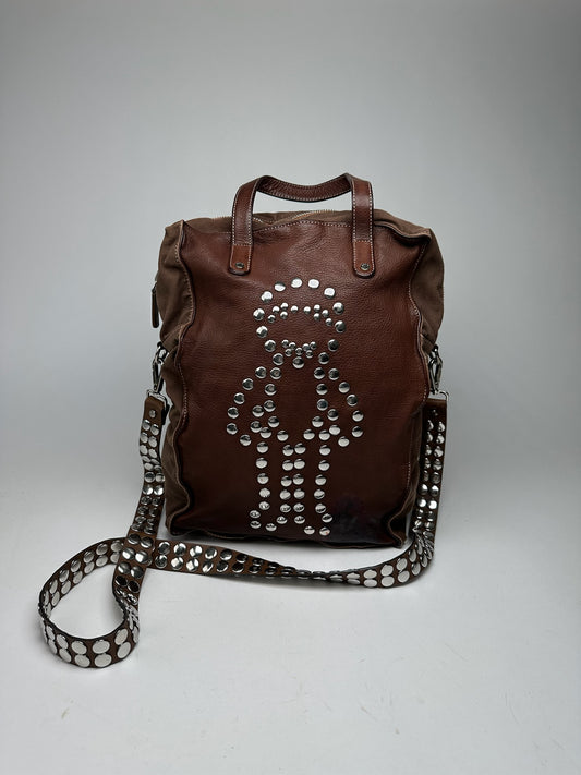 Vintage Marni 2way Leather bunny bag brown