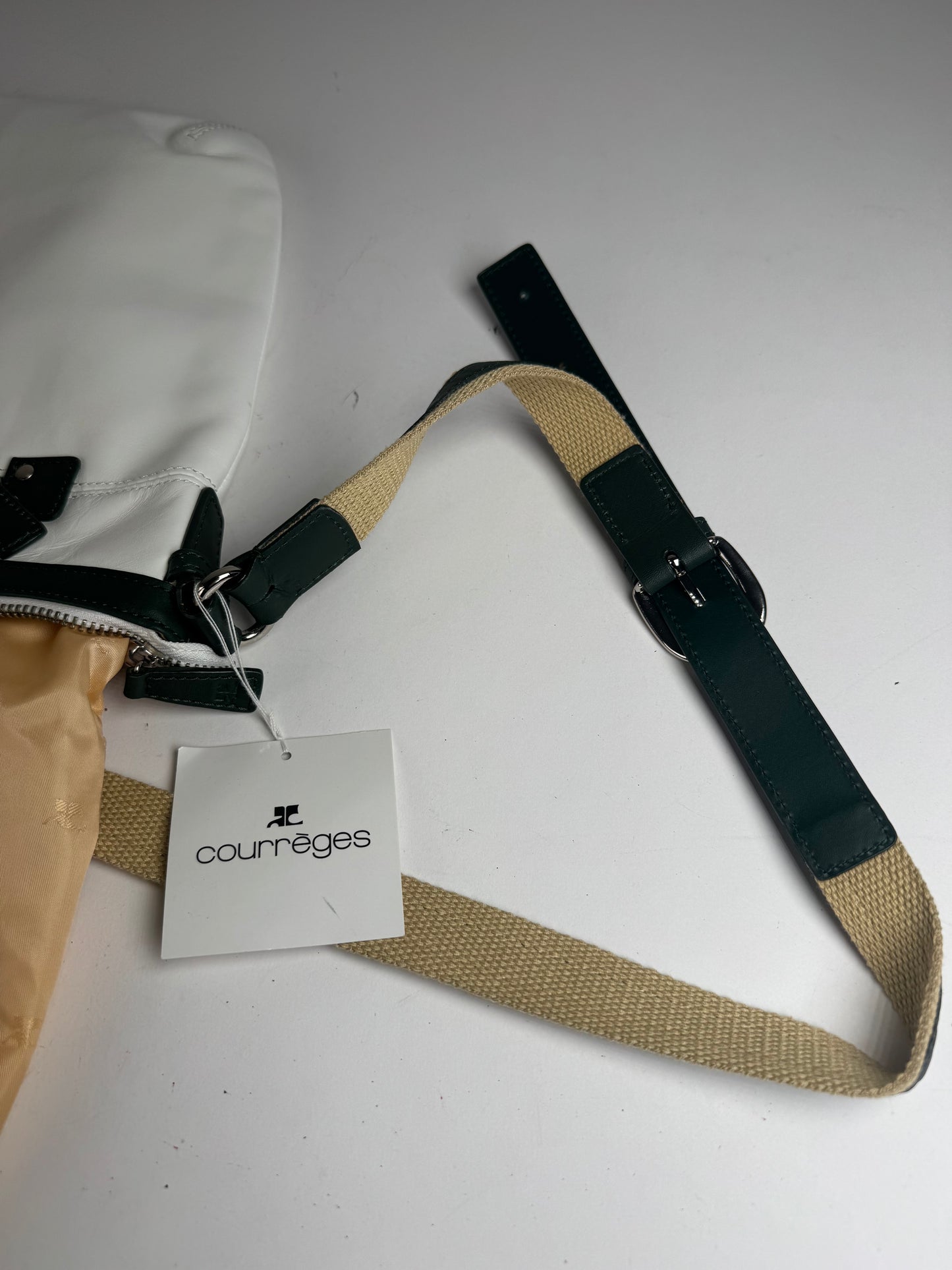 Vintage Courreges Leather Bag White