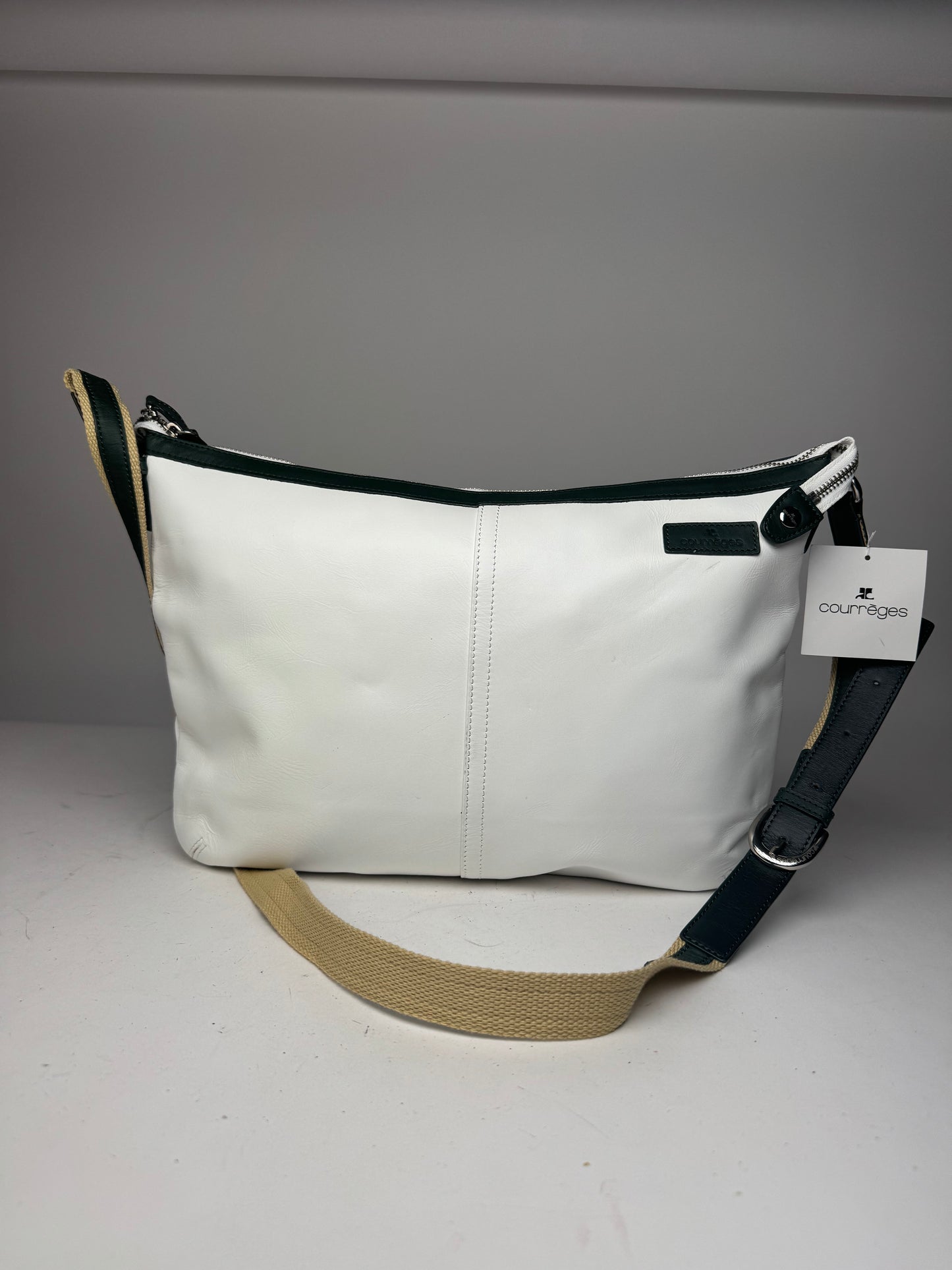 Vintage Courreges Leather Bag White