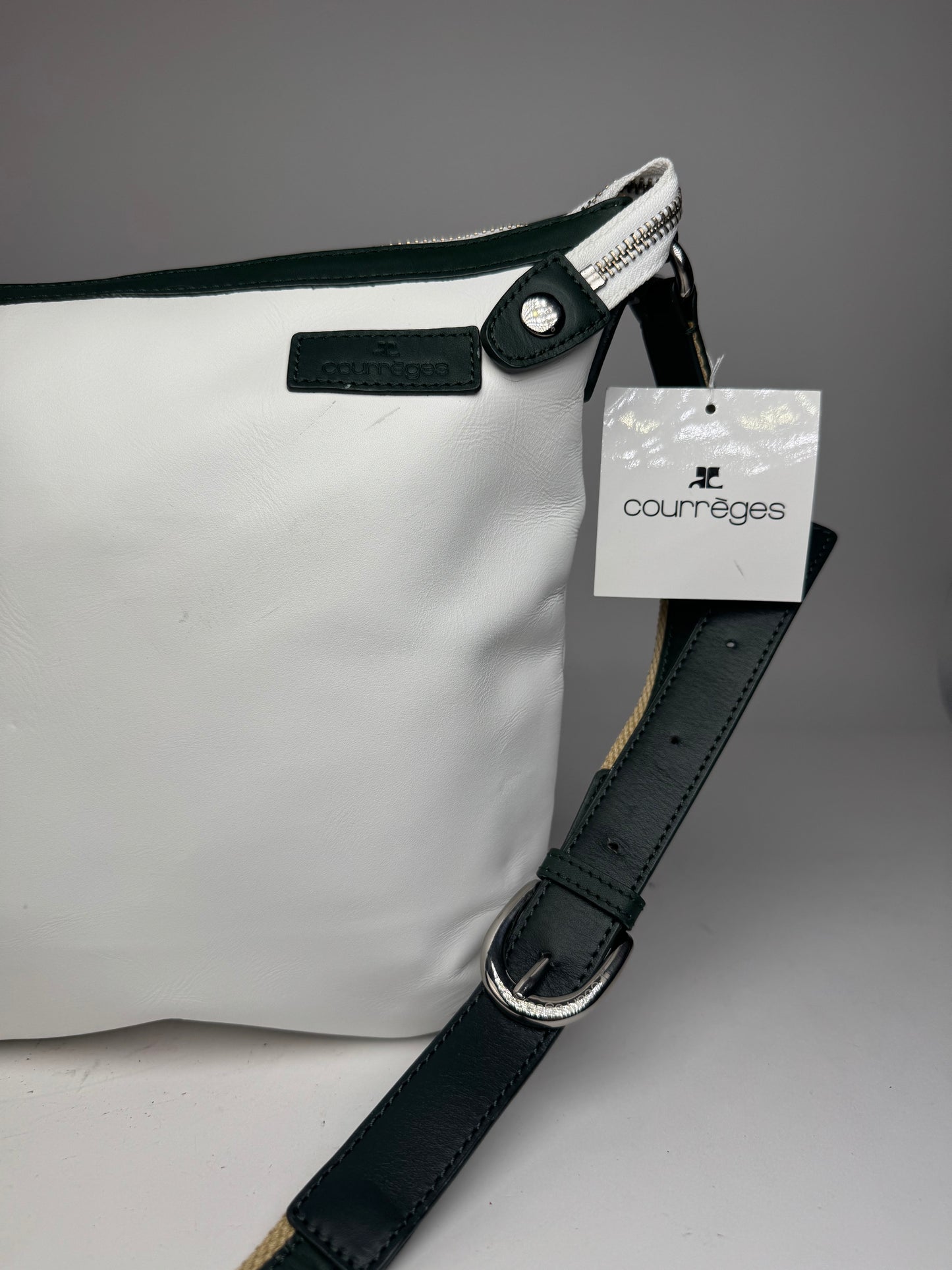 Vintage Courreges Leather Bag White