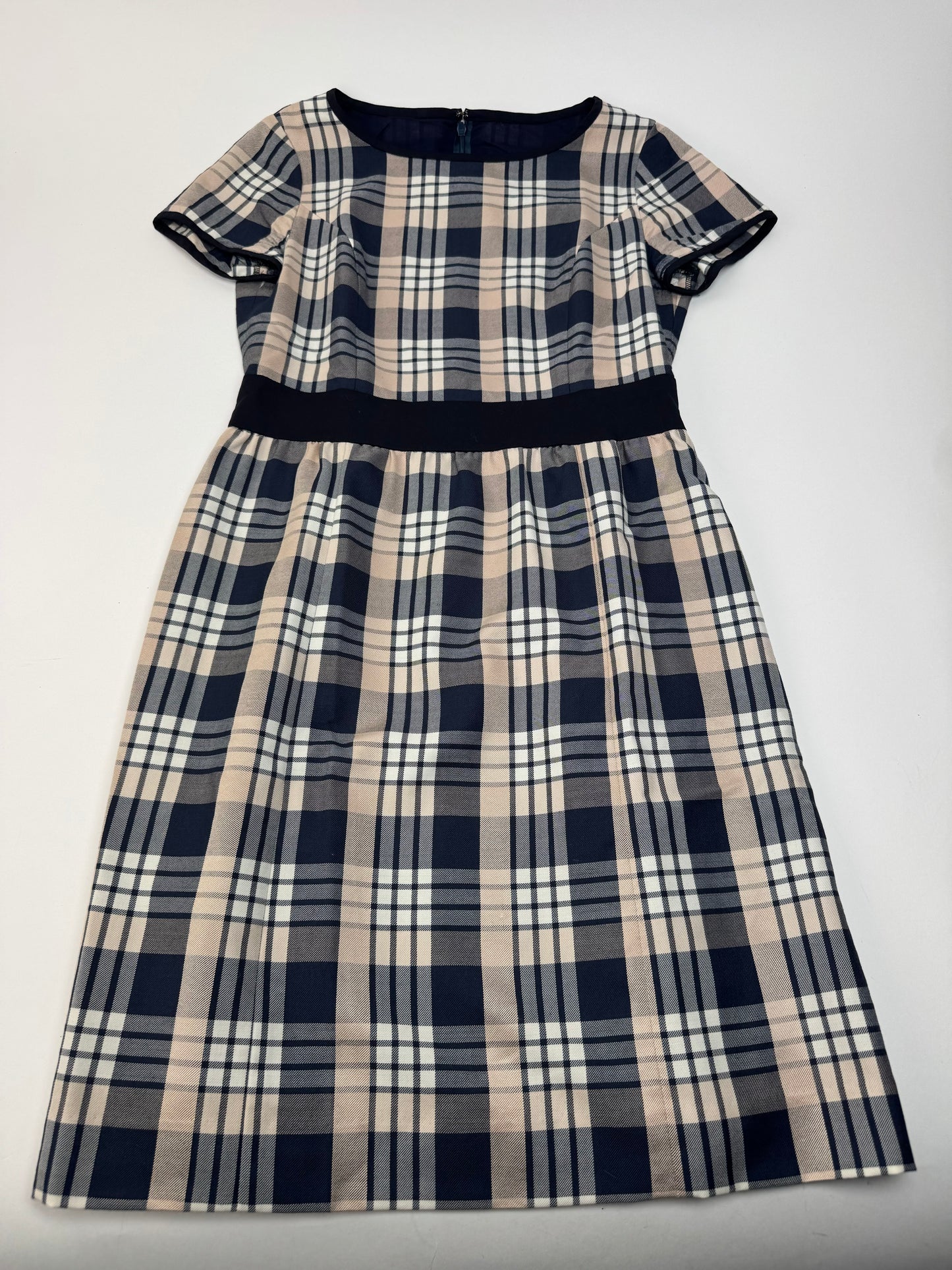 Vintage Courreges Checked Dress White Grey Black