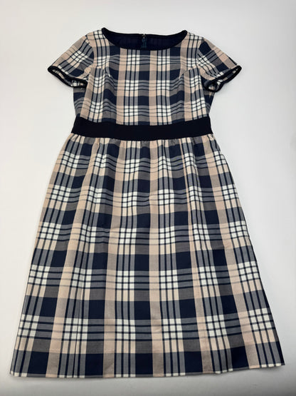 Vintage Courreges Checked Dress White Grey Black