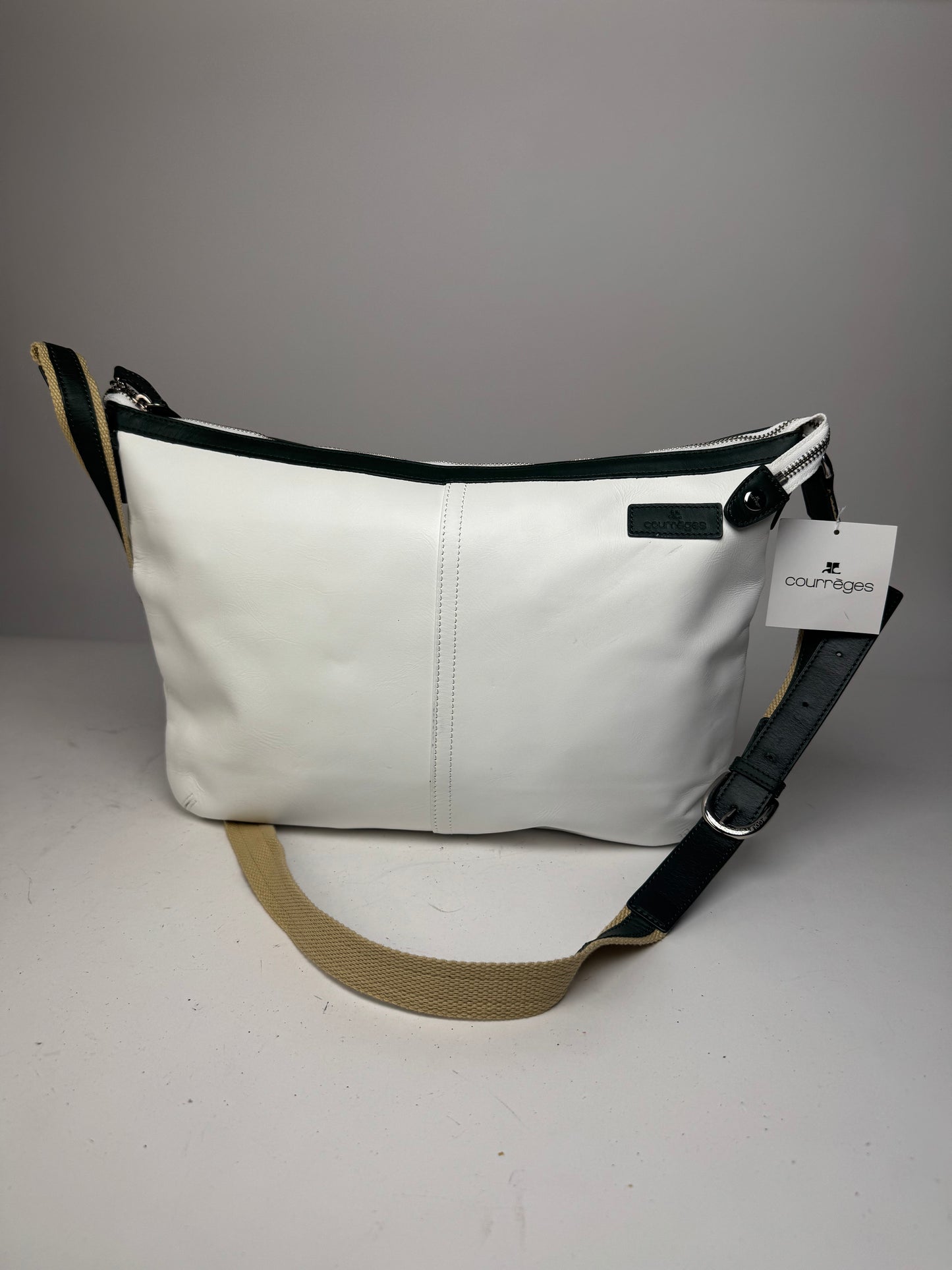 Vintage Courreges Leather Bag White