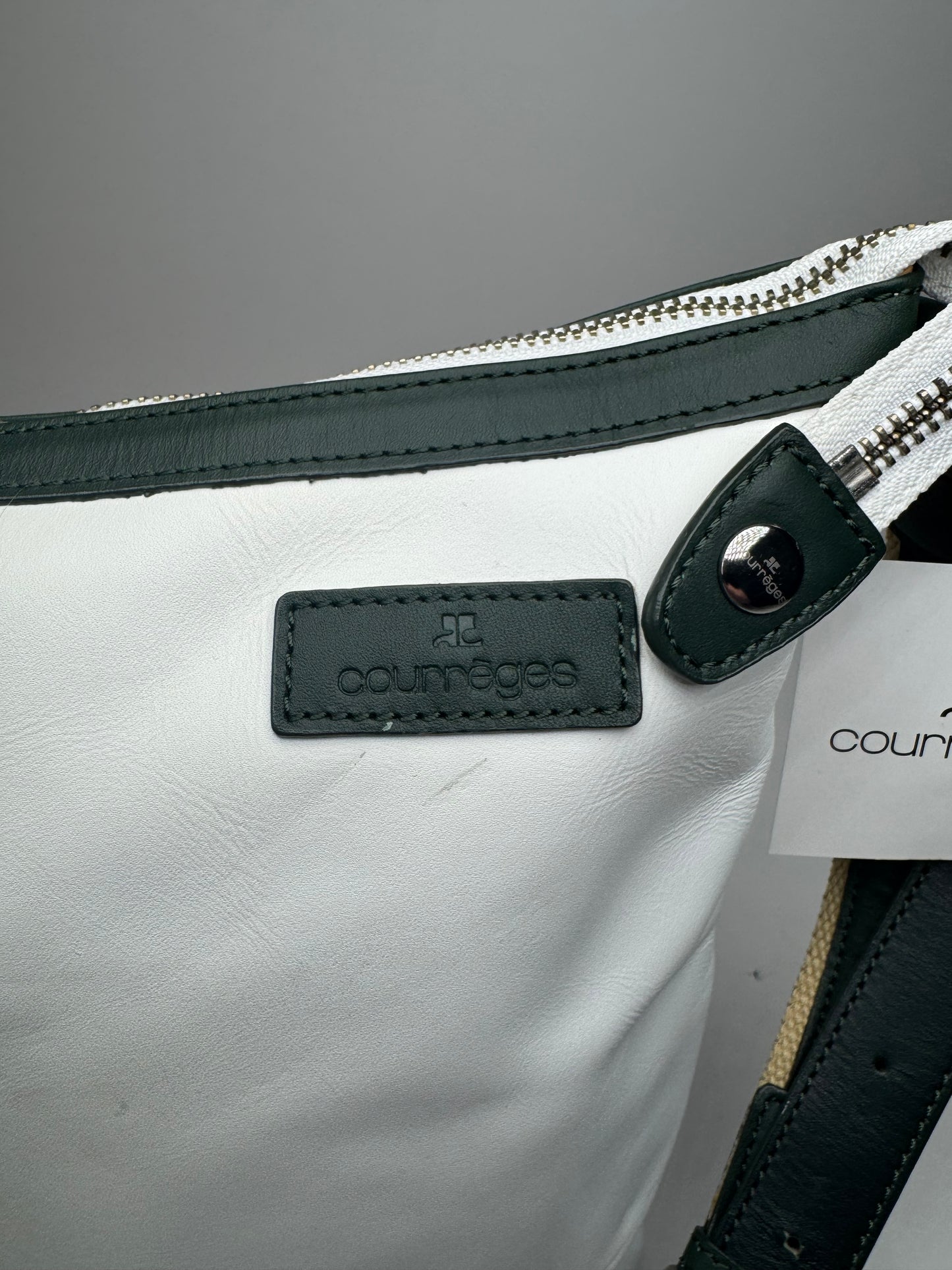 Vintage Courreges Leather Bag White