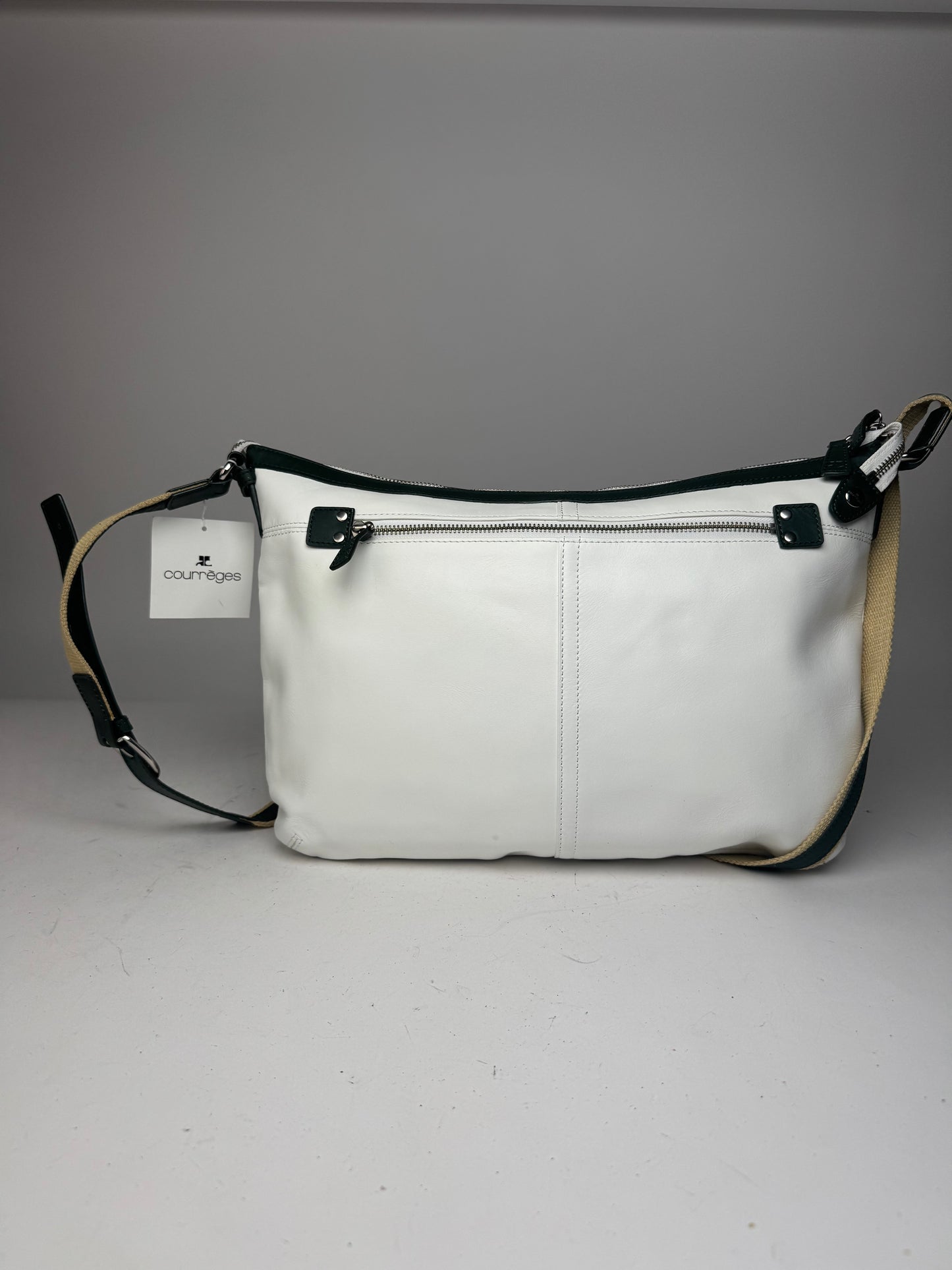 Vintage Courreges Leather Bag White
