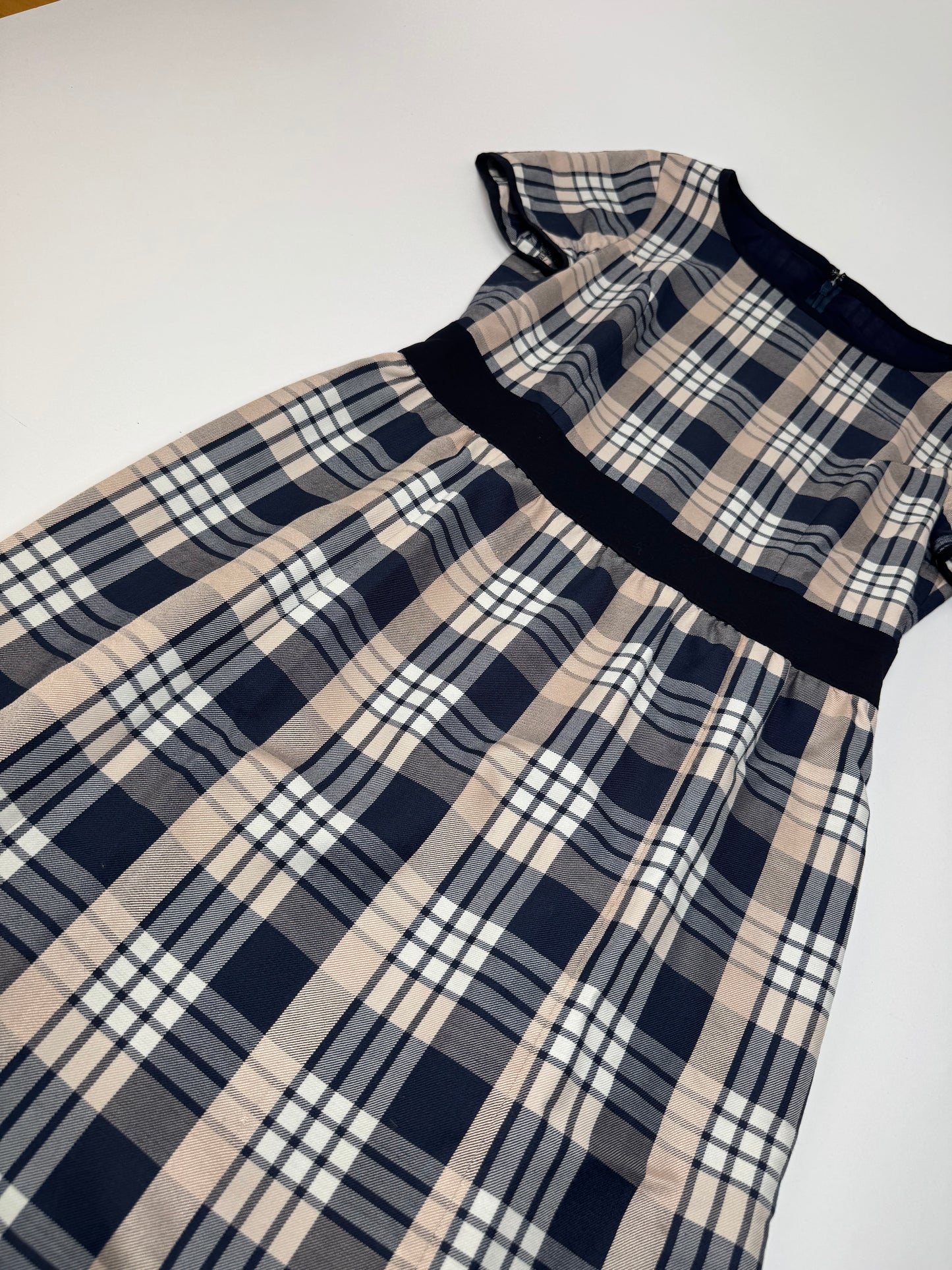Vintage Courreges Checked Dress White Grey Black