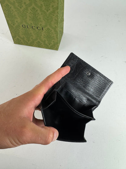 Vintage Gucci Monogram wallet black brown