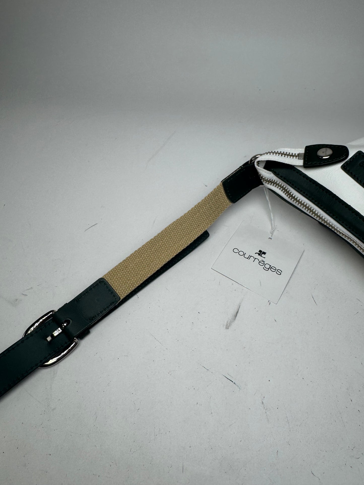 Vintage Courreges Leather Bag White