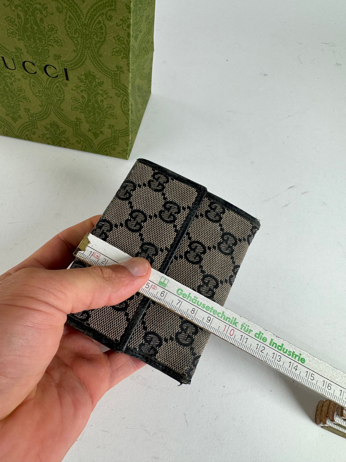 Vintage Gucci Monogram wallet black brown