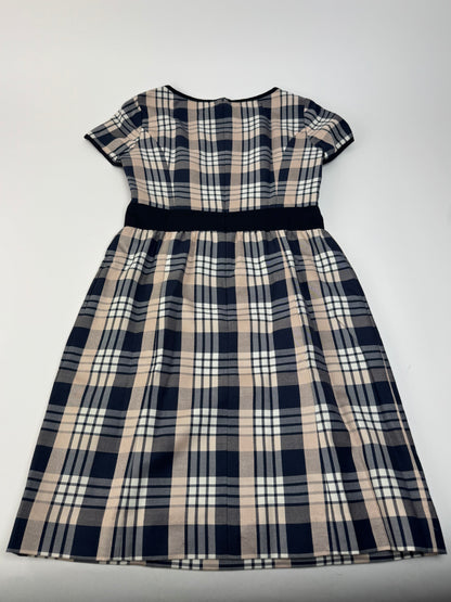 Vintage Courreges Checked Dress White Grey Black