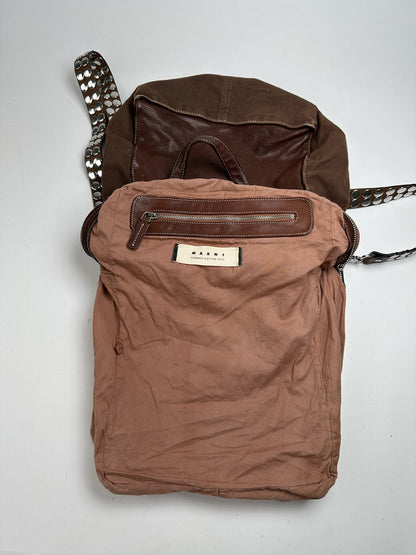 Vintage Marni 2way Leather bunny bag brown