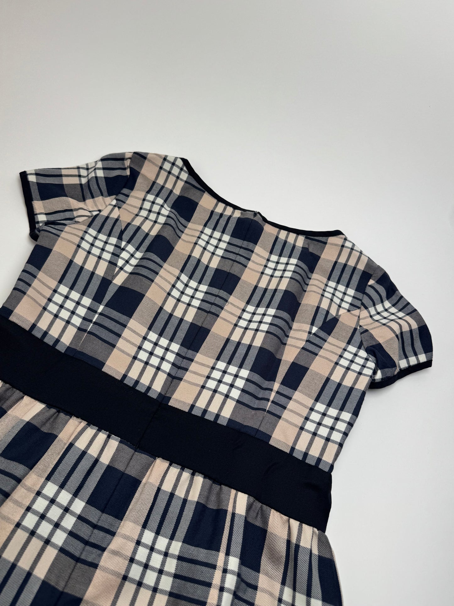 Vintage Courreges Checked Dress White Grey Black
