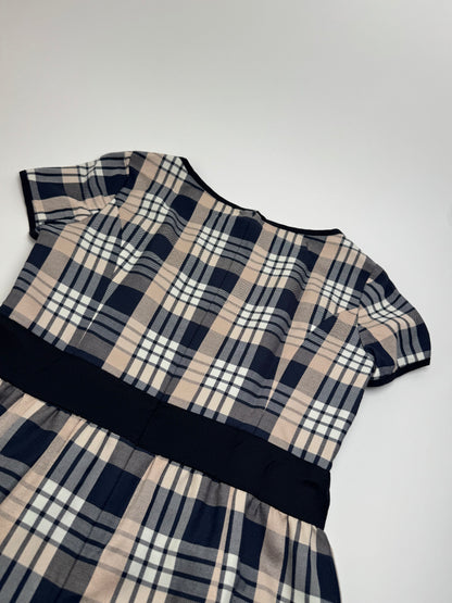 Vintage Courreges Checked Dress White Grey Black