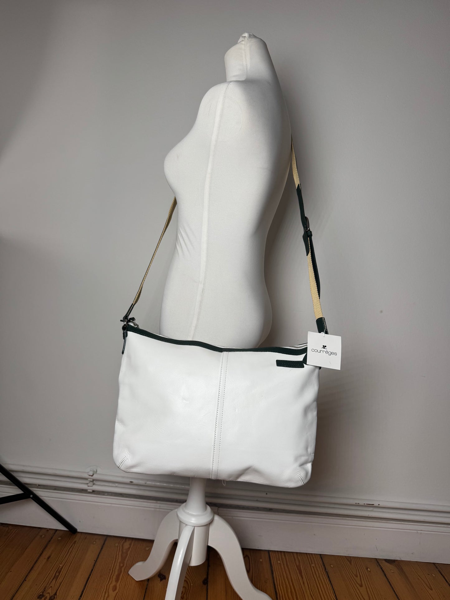 Vintage Courreges Leather Bag White