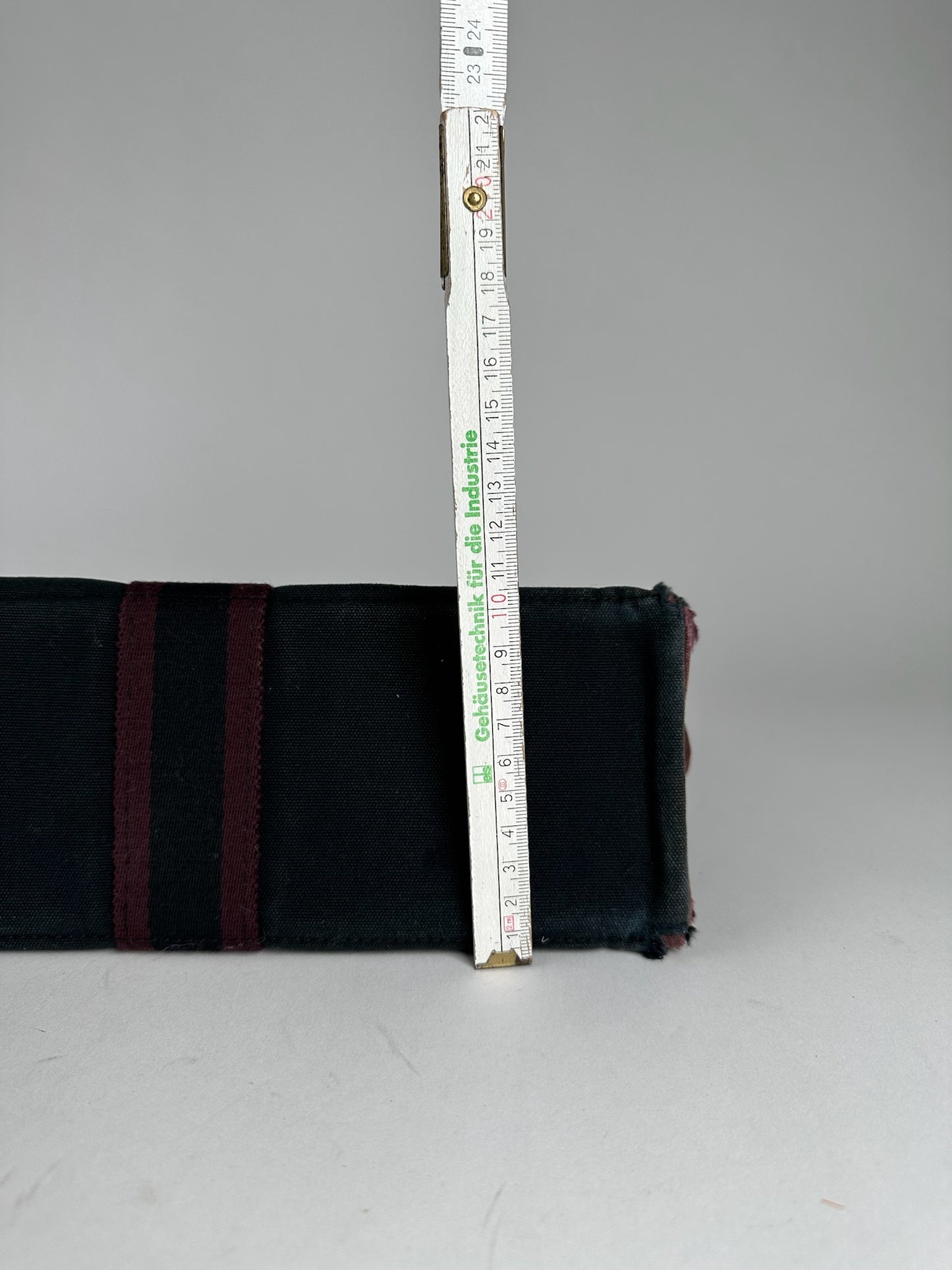 Vintage Hermes Purple Black canvas shopper