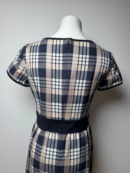Vintage Courreges Checked Dress White Grey Black
