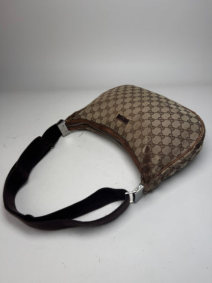Vintage Gucci Monogram Canvas 2Way Bag Beige Brown