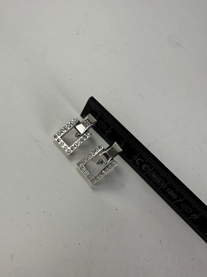 Vintage Givenchy Ear Clipper / Earrings Silver With Svarowski Cristal’s