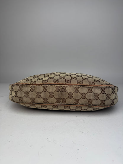 Vintage Gucci Monogram Canvas 2Way Bag Beige Brown