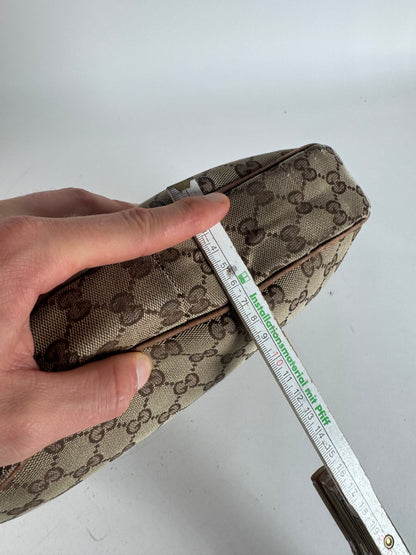 Vintage Gucci Monogram Canvas 2Way Bag Beige Brown