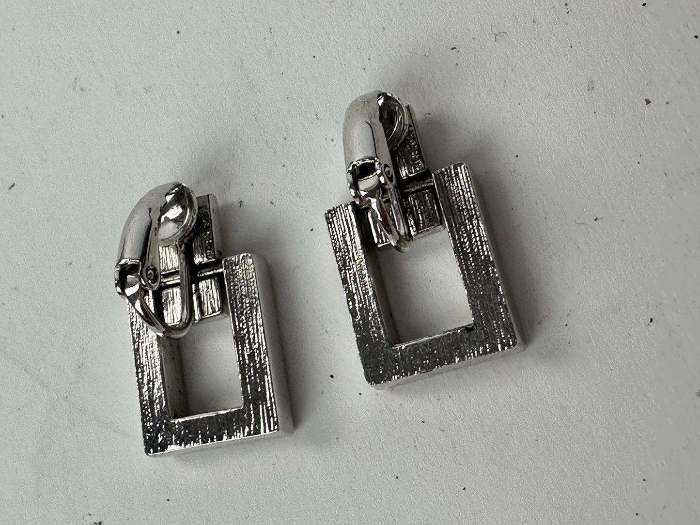 Vintage Givenchy Ear Clipper / Earrings Silver With Svarowski Cristal’s