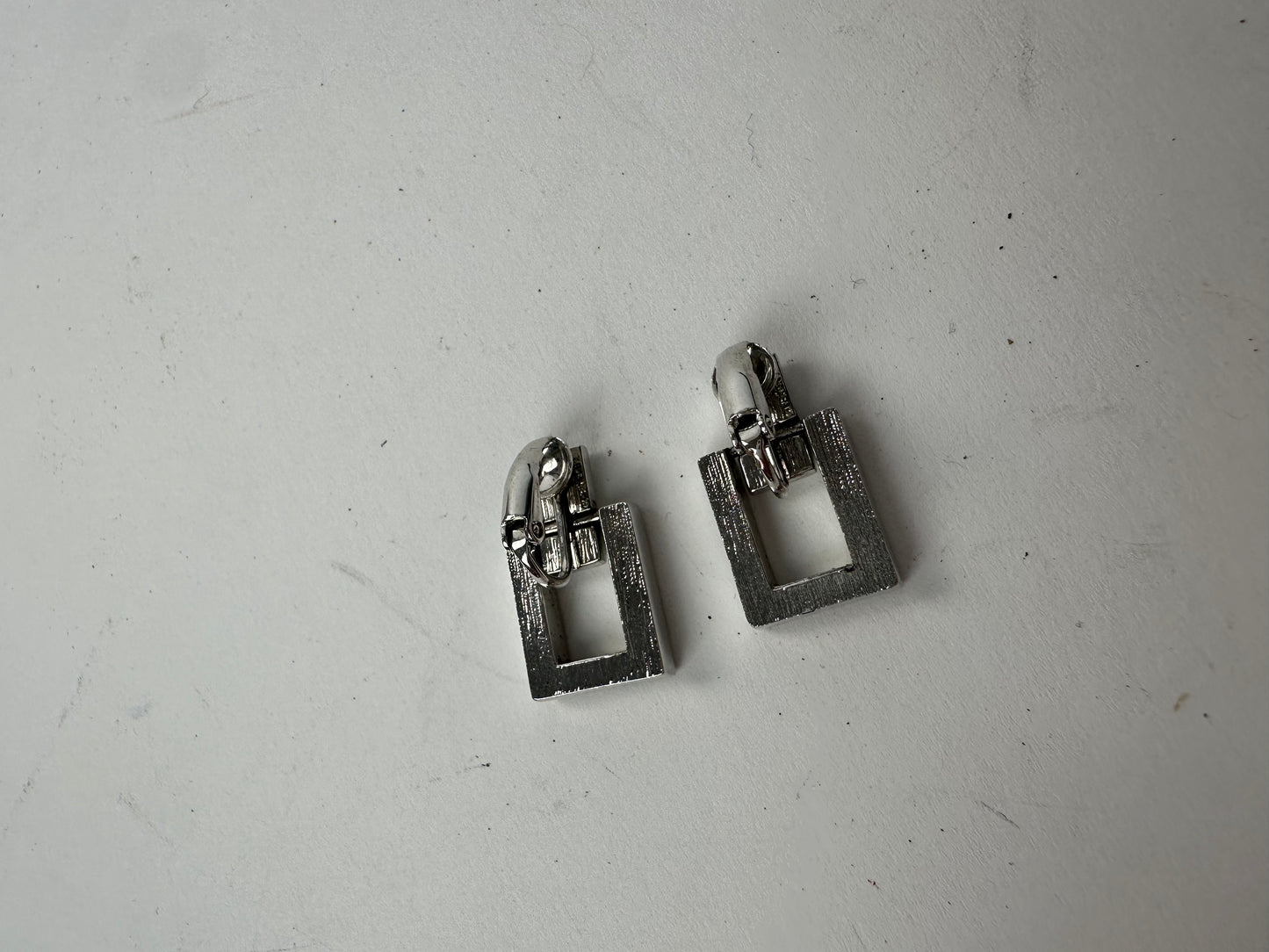 Vintage Givenchy Ear Clipper / Earrings Silver With Svarowski Cristal’s