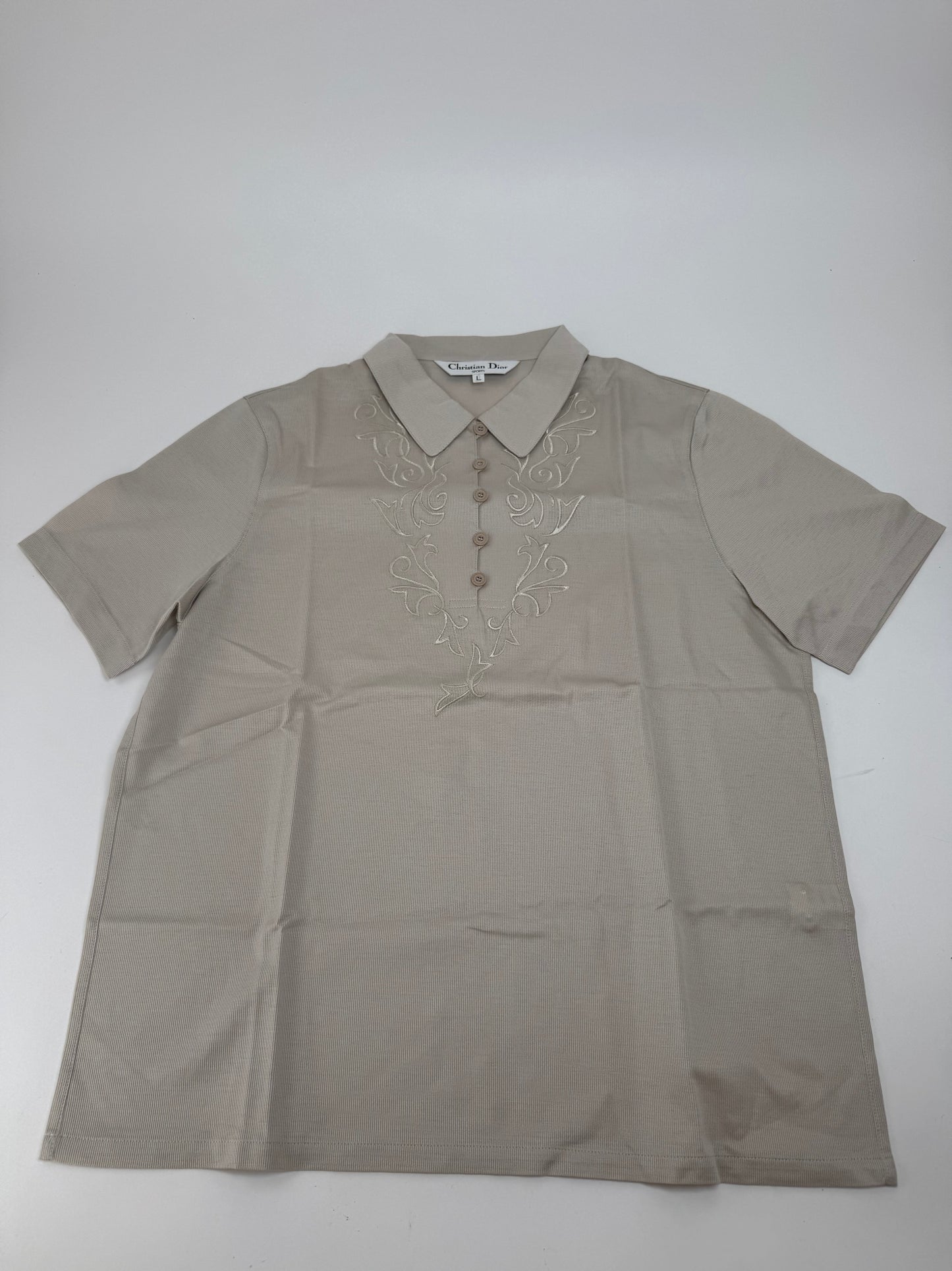 Vintage Dior Poloshirt Silver L