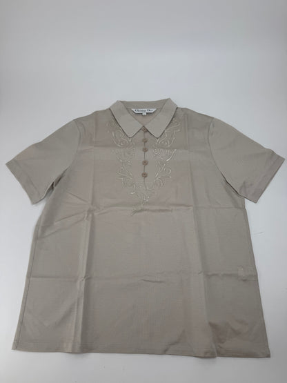 Vintage Dior Poloshirt Silver L