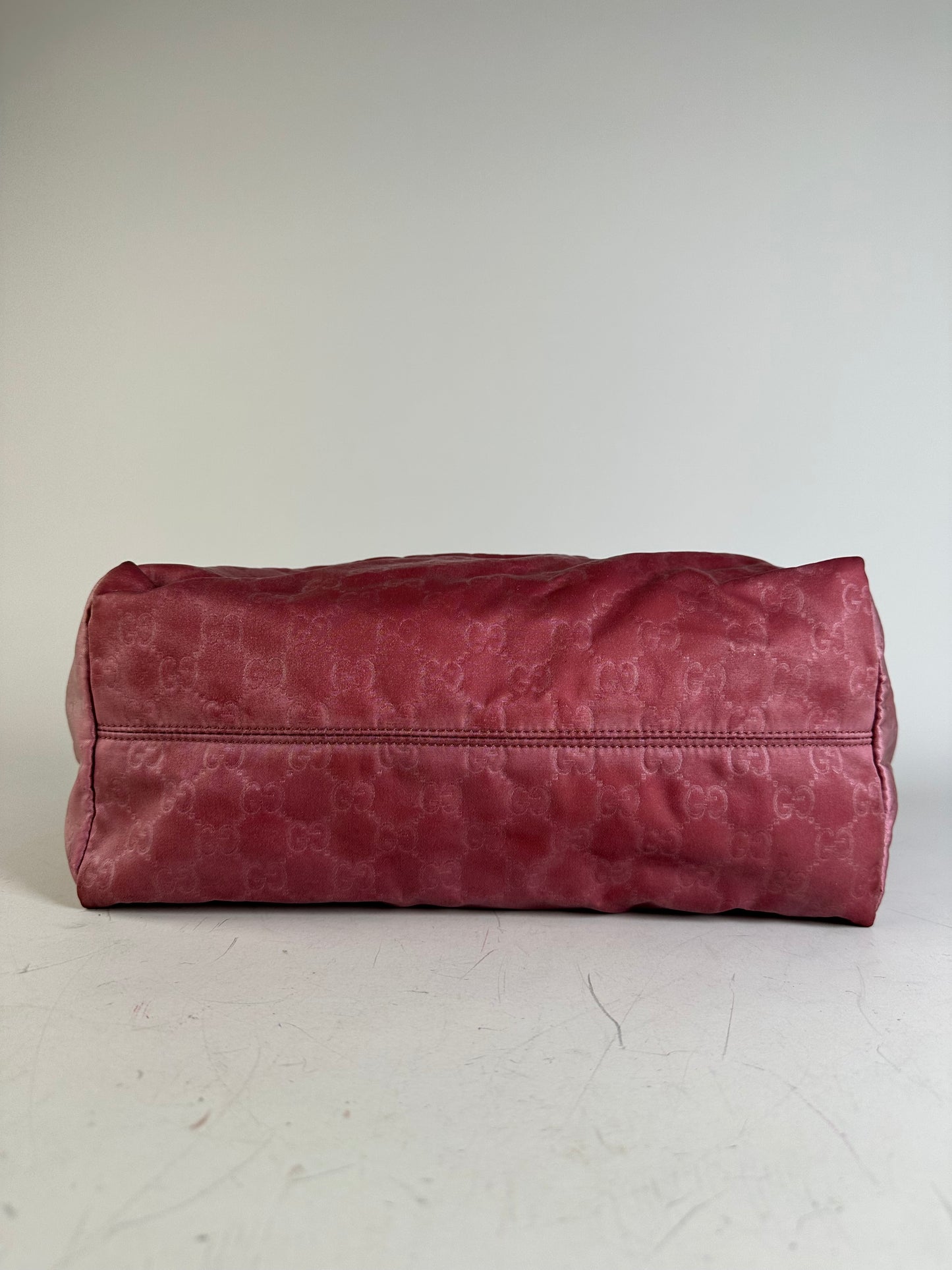 Vintage Gucci GG Supreme Tote Bag Pink Burgundy