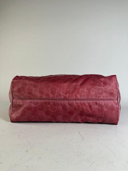 Vintage Gucci GG Supreme Tote Bag Pink Burgundy
