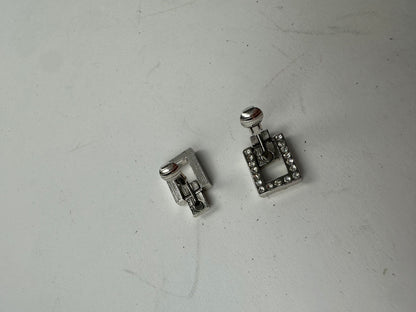 Vintage Givenchy Ear Clipper / Earrings Silver With Svarowski Cristal’s