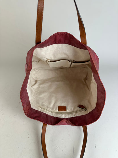 Vintage Gucci GG Supreme Tote Bag Pink Burgundy