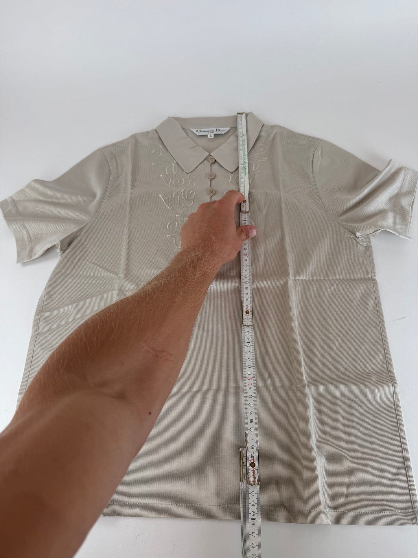 Vintage Dior Poloshirt Silver L