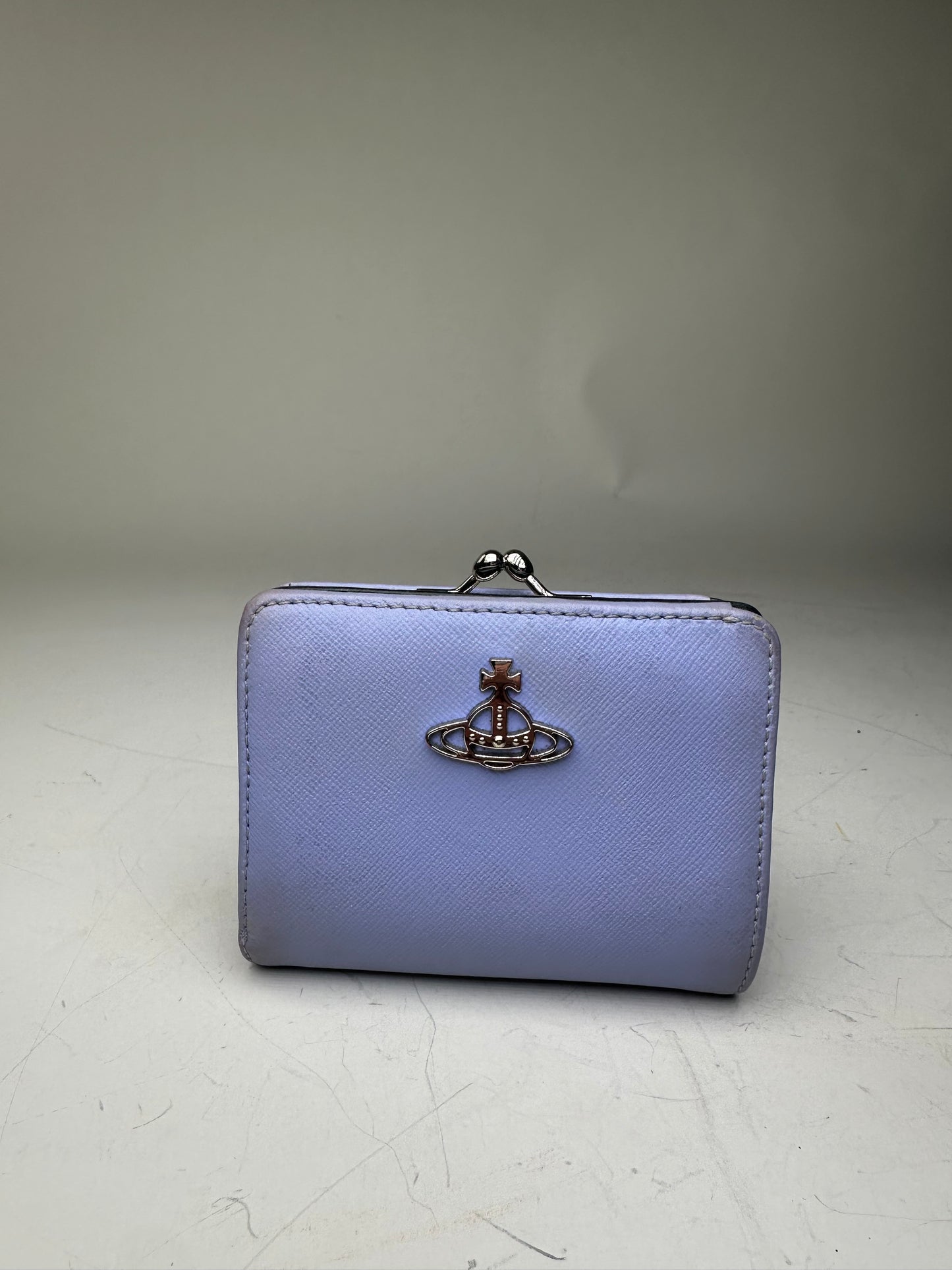 Vintage Vivienne Westwood Textured Wallet Lavender Silver