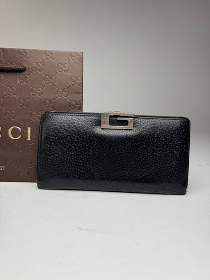 Vintage Gucci leather wallet black